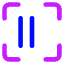 Align Two Left Frame Icon from Core Neon Set