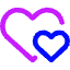 Double Heart Icon from Core Neon Set