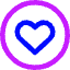 Heart Circle Icon from Core Neon Set
