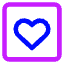 Heart Square Icon from Core Neon Set