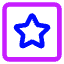 Star Square Icon from Core Neon Set