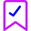 Validated Bookmark Icon from Core Neon Set