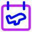 Calendar Flight Icon from Core Neon Set
