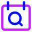 Calendar Search Icon from Core Neon Set