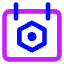 Calendar Setting Bolt Nut Icon from Core Neon Set
