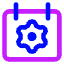 Calendar Setting Gear Icon from Core Neon Set