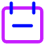 Calendar Subtract Icon from Core Neon Set
