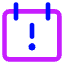 Calendar Warning Icon from Core Neon Set