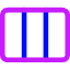 Rectangle Split Thirds Icon from Core Neon Set