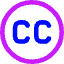 Creative Commons Icon from Core Neon Set