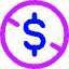 Non Commercial Dollars Icon from Core Neon Set