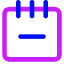 Notepad Subtract Icon from Core Neon Set