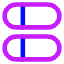 Dashboard Horizontal Pills Split Left Icon from Core Neon Set