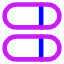 Dashboard Horizontal Pills Split Right Icon from Core Neon Set