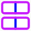 Dashboard Horizontal Rectangle Half Icon from Core Neon Set