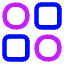 Dashboard Mix Circle Square 1 Icon from Core Neon Set