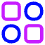 Dashboard Mix Circle Square 2 Icon from Core Neon Set