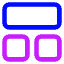 Dashboard Square Horizontal Rectangle 1 Icon from Core Neon Set