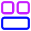 Dashboard Square Horizontal Rectangle 2 Icon from Core Neon Set