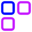Dashboard Square Three Icon from Core Neon Set