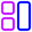 Dashboard Square Vertical Rectangle 1 Icon from Core Neon Set