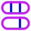 Dashboard Vertical Pills 4 Icon from Core Neon Set