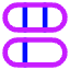 Dashboard Vertical Pills 6 Icon from Core Neon Set