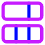Dashboard Vertical Rectangle 3 Icon from Core Neon Set