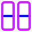 Dashboard Vertical Rectangle Half Icon from Core Neon Set