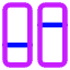 Dashboard Vertical Rectangle Split 1 Icon from Core Neon Set