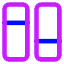 Dashboard Vertical Rectangle Split 2 Icon from Core Neon Set