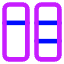 Dashboard Vertical Rectangle Split 5 Icon from Core Neon Set
