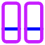 Dashboard Vertical Rectangle Split Bottom Icon from Core Neon Set