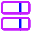 Dashboard Vertical Rectangle Split Right Icon from Core Neon Set