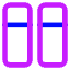 Dashboard Vertical Rectangle Split Top Icon from Core Neon Set