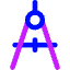 Drawing Compass Icon from Core Neon Set