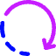 Rotate Right Dash 3 Icon from Core Neon Set