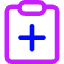 Clipboard Add Icon from Core Neon Set