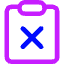 Clipboard Delete Icon from Core Neon Set