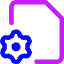 Document Setting Gear Icon from Core Neon Set