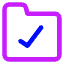 Folder Check Icon from Core Neon Set