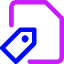 Label File Tag Icon from Core Neon Set