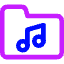 Music Folder Song Icon from Core Neon Set