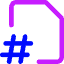 Page Number Icon from Core Neon Set