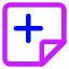 Sticky Note Add Icon from Core Neon Set