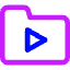 Video Folder Play Icon from Core Neon Set