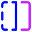 Flip Horizontal Square 1 Icon from Core Neon Set