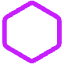 Hexagon Shape Icon from Core Neon Set