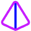 Pyramid Shape Icon from Core Neon Set