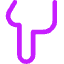 Finger Point Down Icon from Core Neon Set
